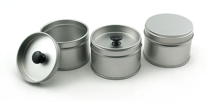 Round Plain Stackable Tea Tin